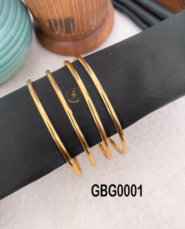 4 PC Gold Plated Bangales